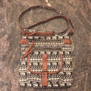 Elephant Print Crossbody Bag